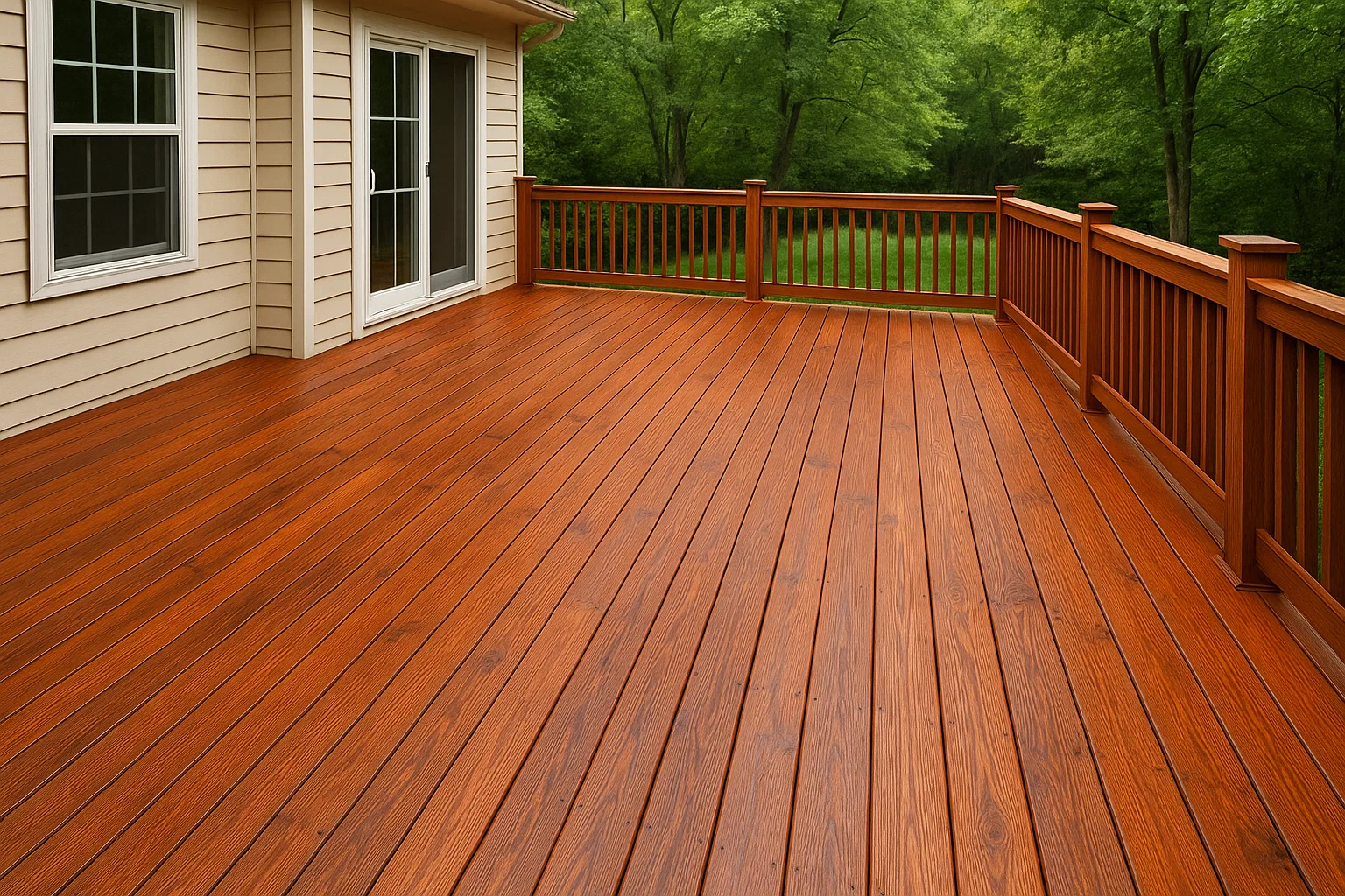 Professional wood staining services by C&C Painting Saskatoon
